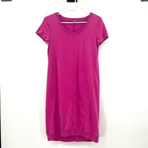 J.Jill Pink 100% Cotton Midi Length T-Shirt Dress Womens XS